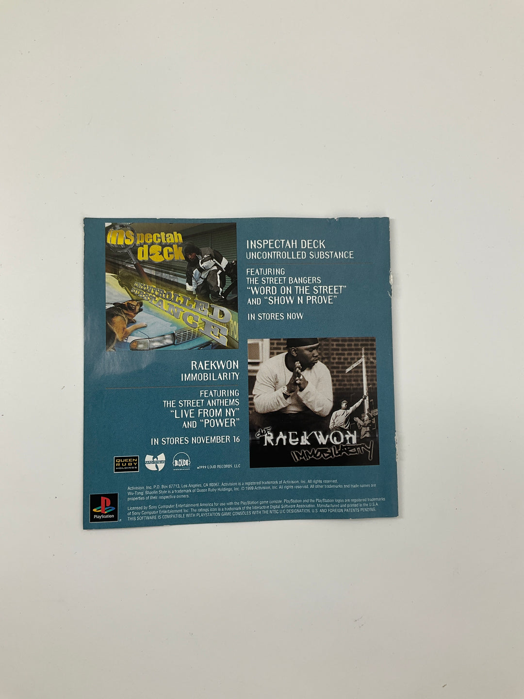 PS1 – Wu-Tang: Shaolin Style – Loose