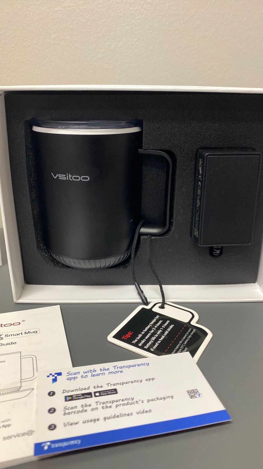 Smart Coffee Mug: VSITOO 14 Oz Black