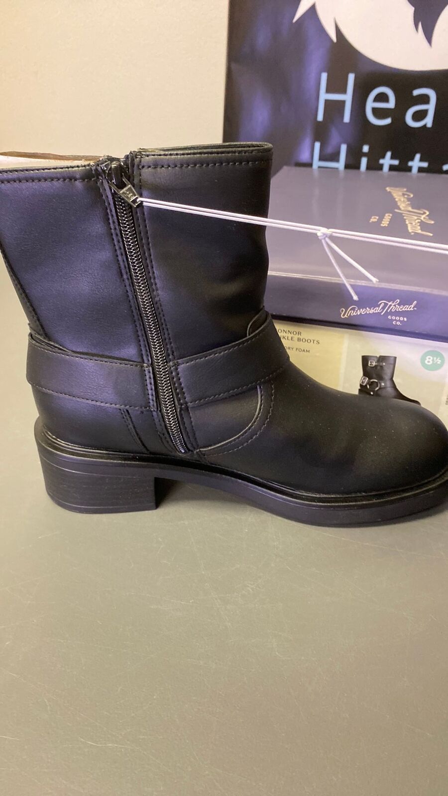 Boots - Size 8.5W Connor Ankle Boots, Memory Foam, Black