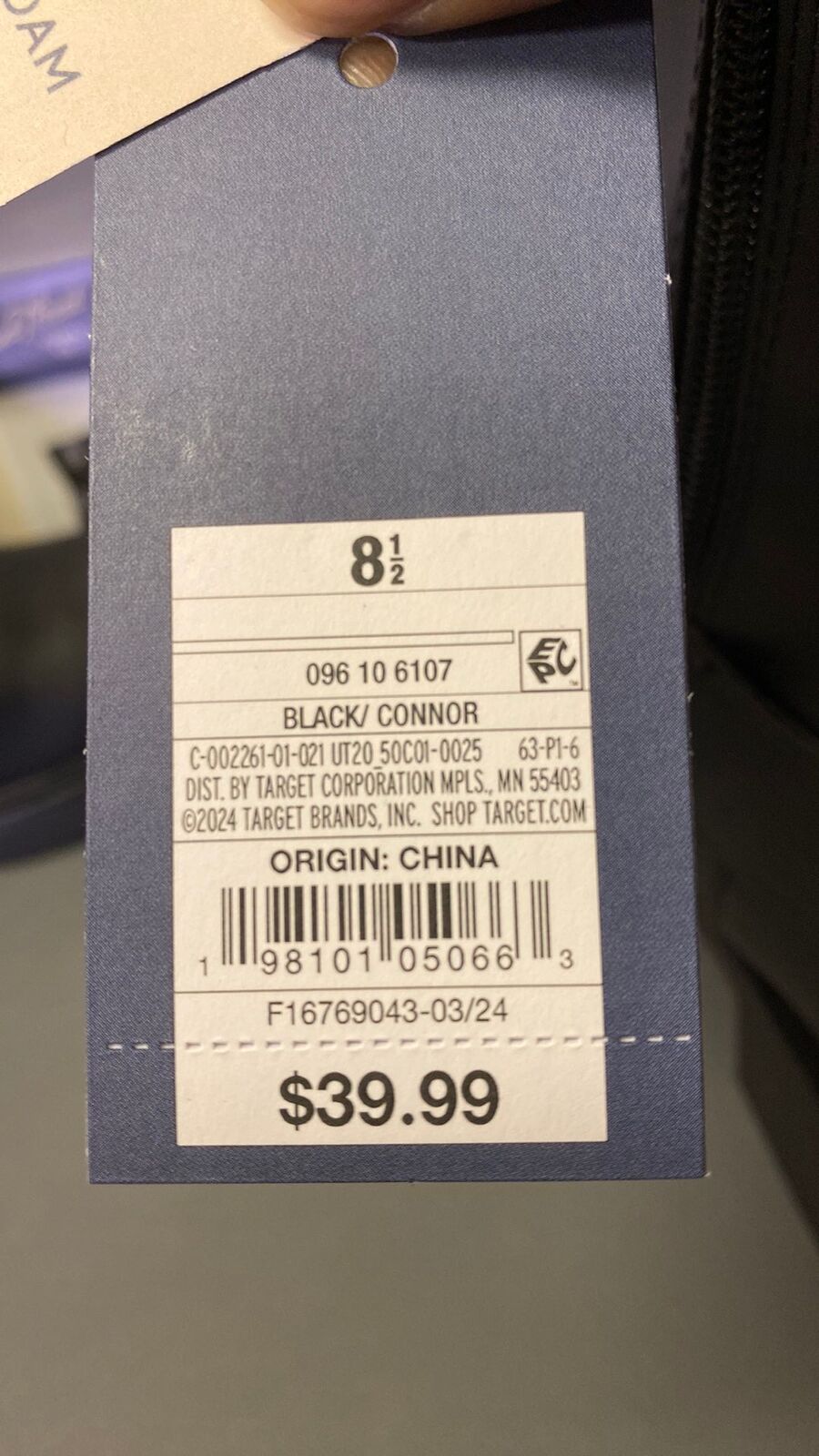 Boots - Size 8.5W Connor Ankle Boots, Memory Foam, Black