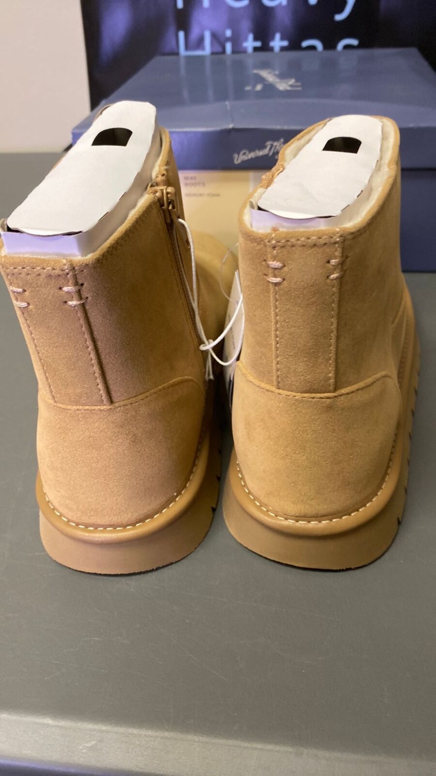 Boots - Size 9W May Boots Memory Foam, Tan