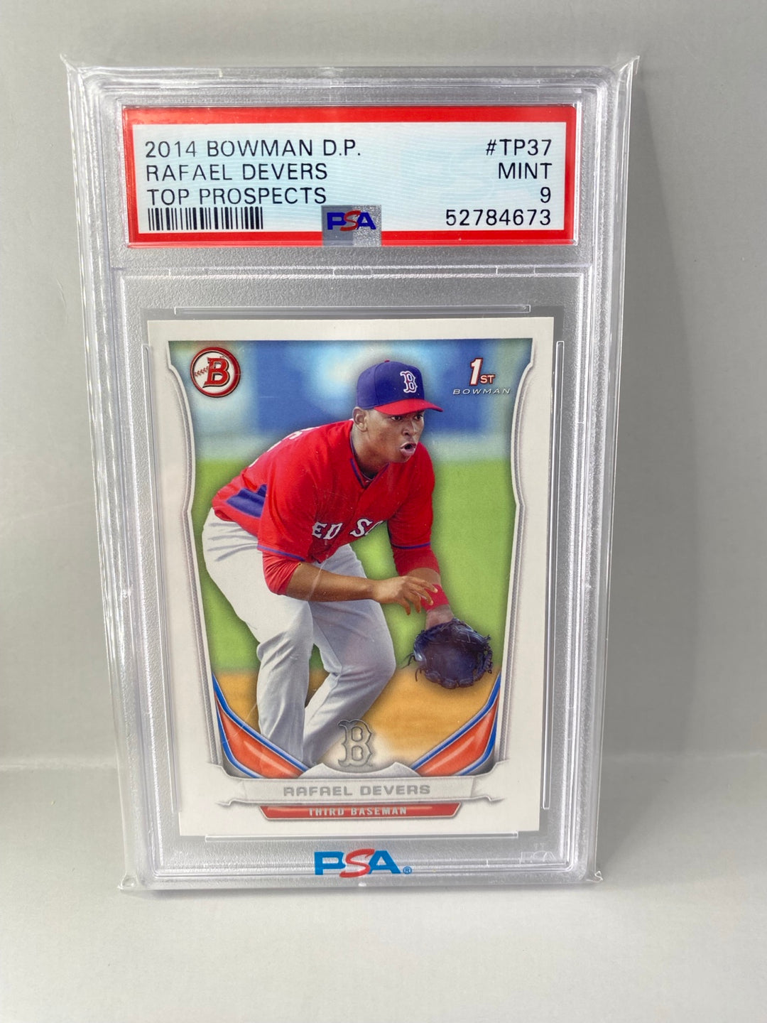 2014 Bowman Draft Rafael Devers TP37 Top Prospects 1st Bowman PSA 9 front