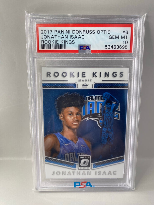 2017 Panini Donruss Optic Jonathan Isaac Rookie Kings #6 PSA 10 front