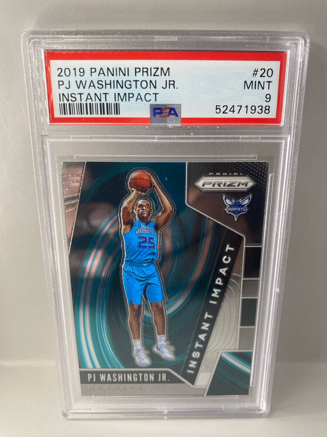 2019-20 Panini Prizm PJ Washington Jr. Instant Impact #20 PSA 9 Mint front