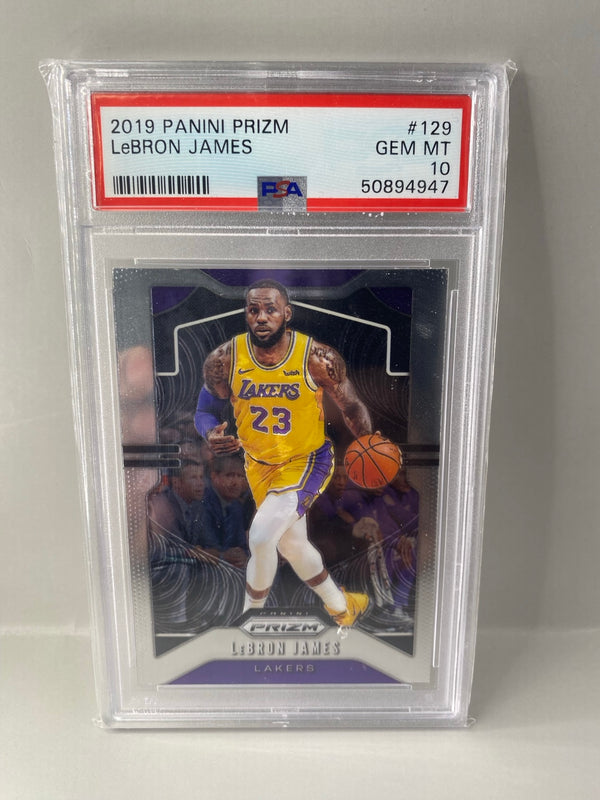 2019 Panini Prizm LeBron James #129 PSA 10 front