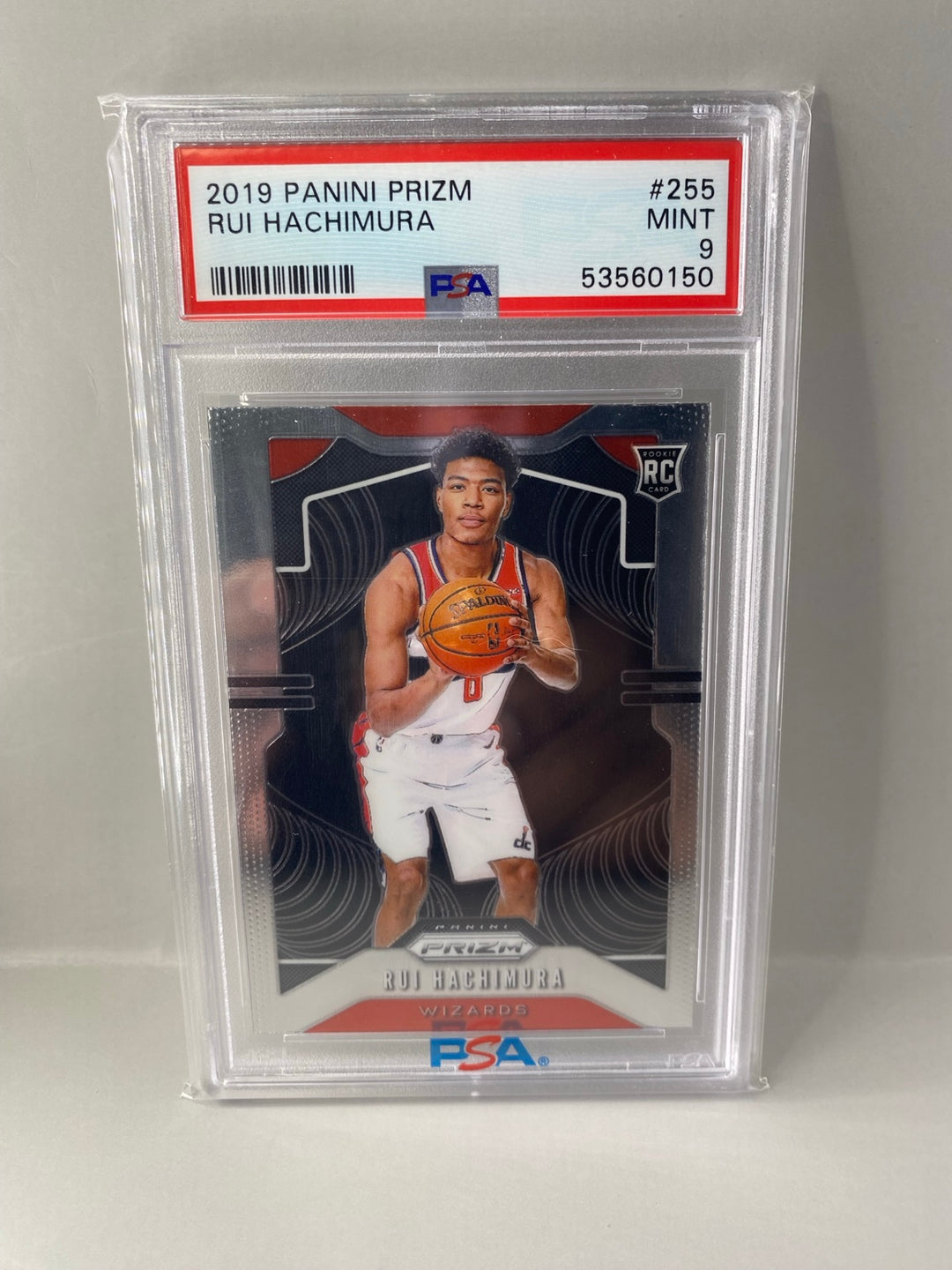 2019 Panini Prizm Rui Hachimura #255 rookie PSA 9 front