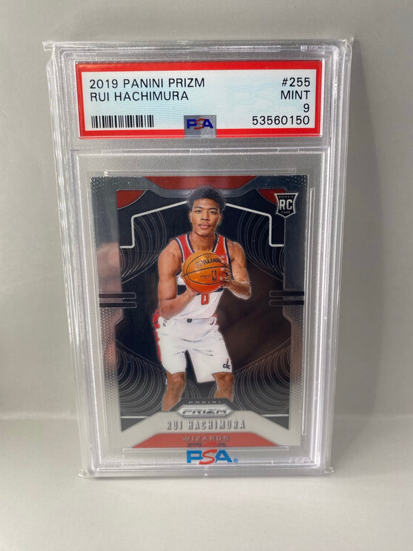 2019 Panini Prizm Rui Hachimura #255 rookie PSA 9 front