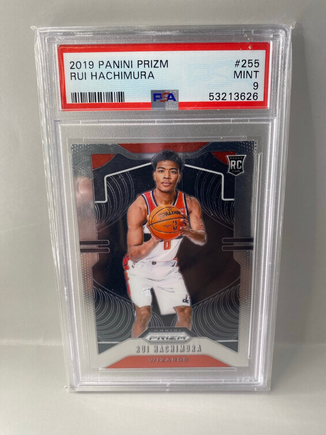 2019 Panini Prizm Rui Hachimura #255 rookie PSA 9 front