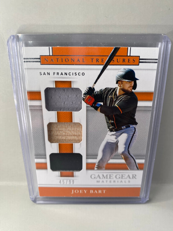 2020 Panini National Treasures Joey Bart Game Gear Materials GGM-JB 45/99 front
