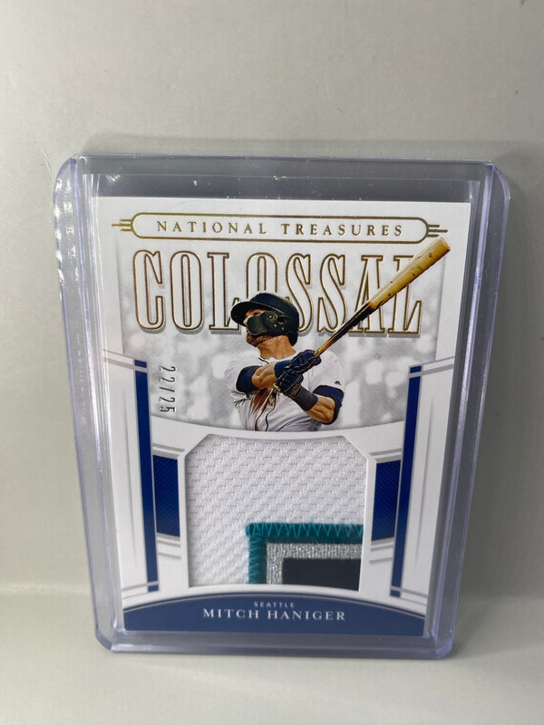 2020 Panini National Treasures Mitch Haniger Colossal patch CM-MH 22/25 front