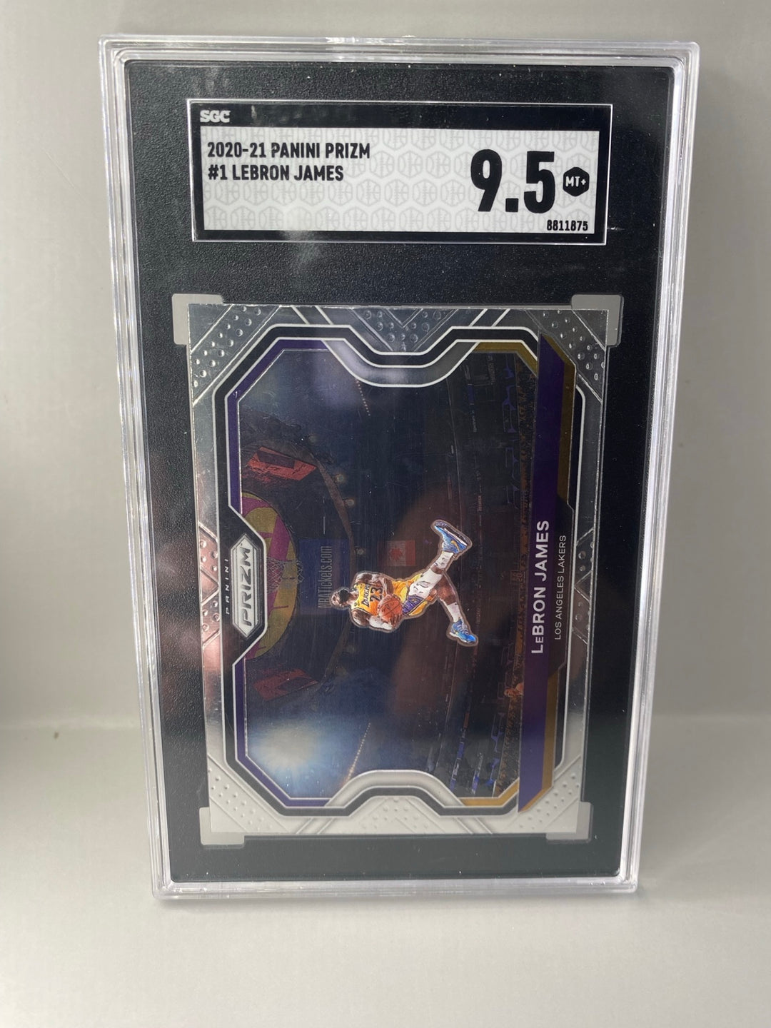 2020-21 Panini Prizm #1 LeBron James SGC 9.5 Mint Plus front