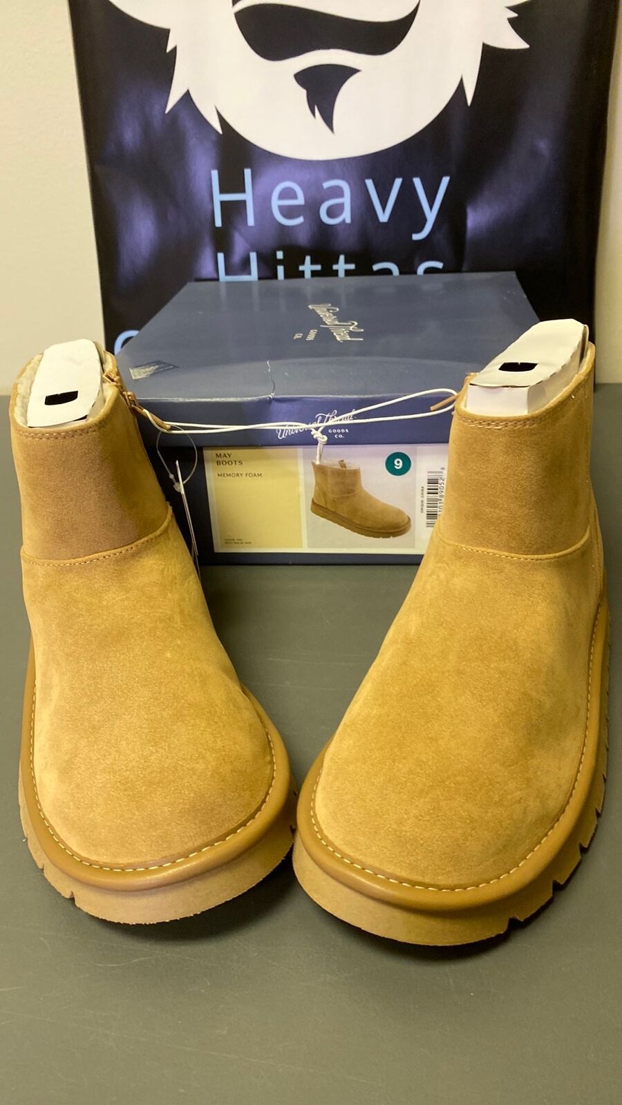Boots - Size 9W May Boots Memory Foam, Tan