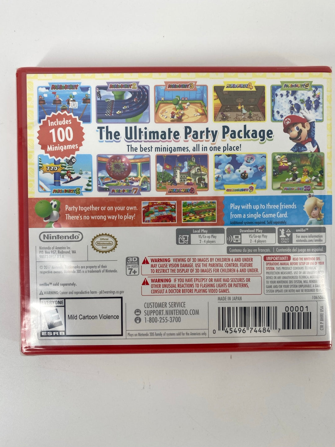 Nintendo 3DS Mario Party The Top 100 new factory sealed back actual item