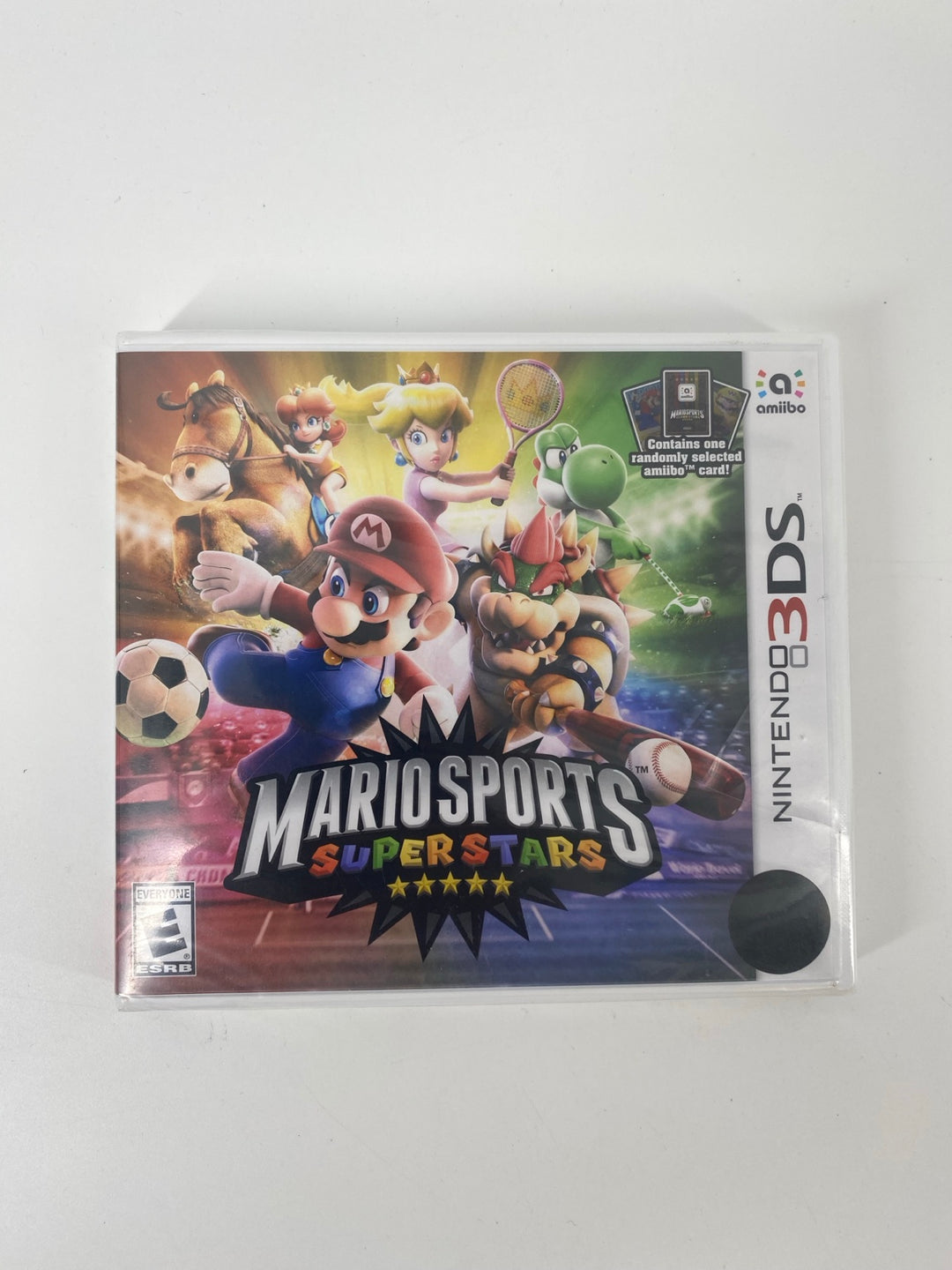 Nintendo 3DS Mario Sports Superstars new sealed front showing small tear in seal near Nintendo logo