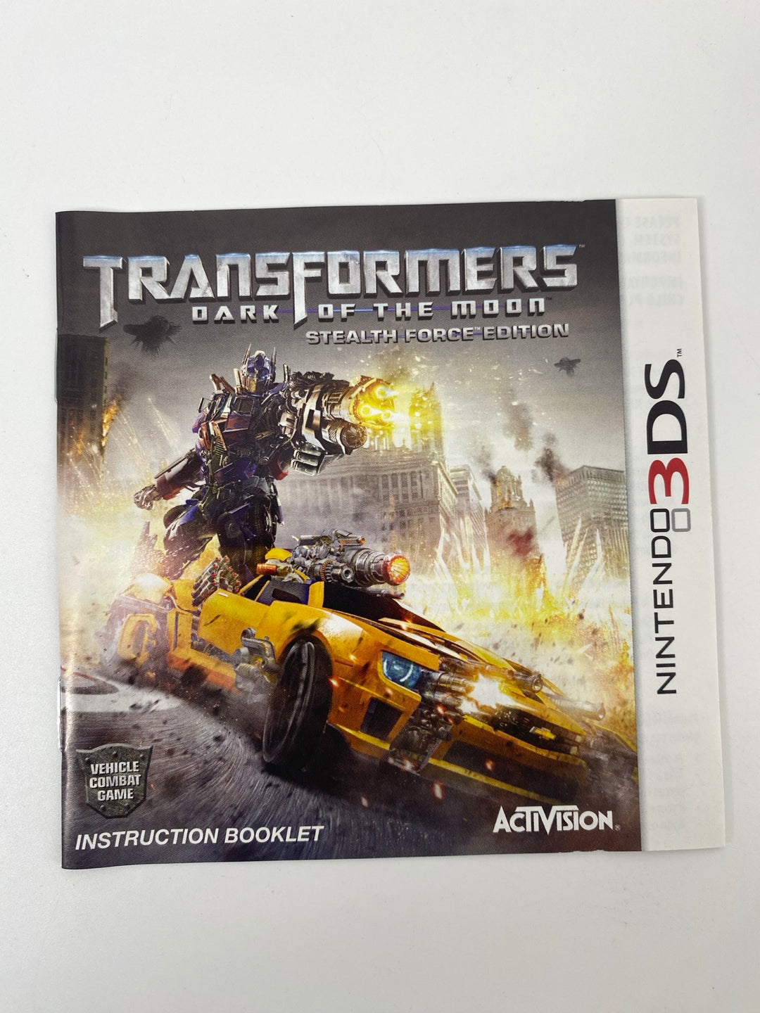 Transformers Dark of the Moon Stealth Force Edition Nintendo 3DS instruction booklet actual item