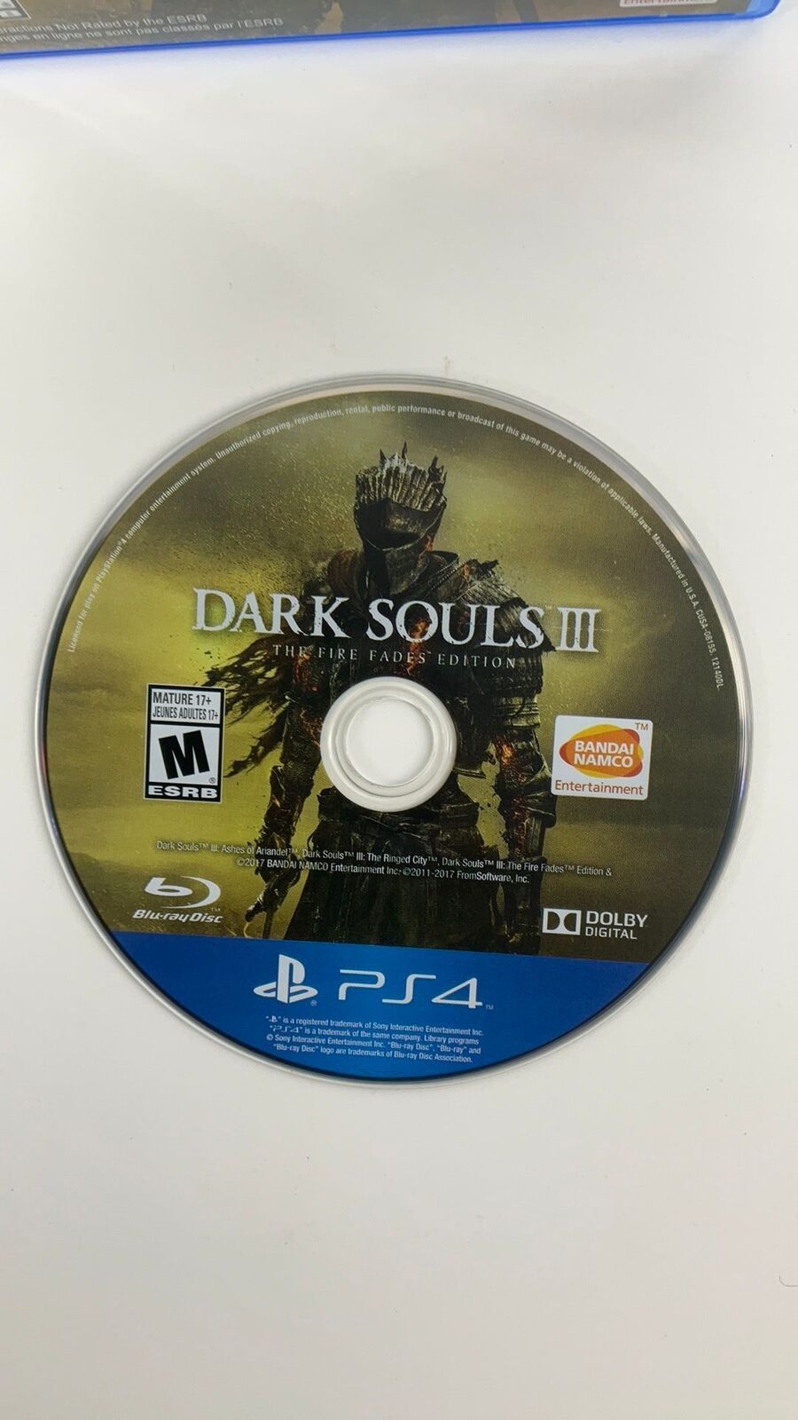 PS4 – Dark Souls III: The Fire Fades Edition – CIB