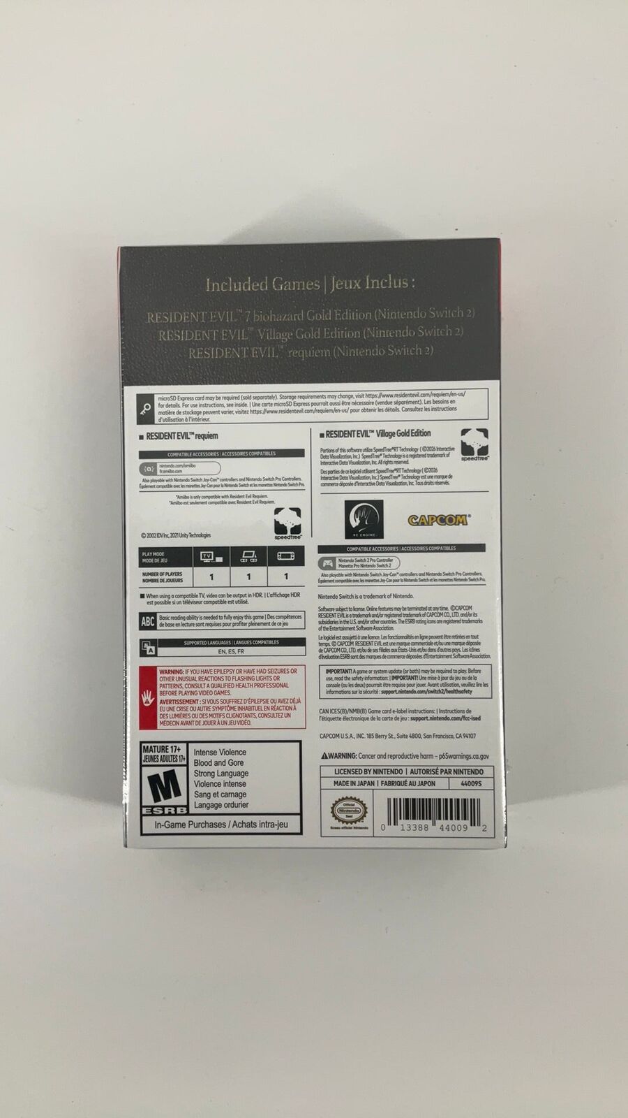 Switch 2 – Resident Evil Generation Pack – New