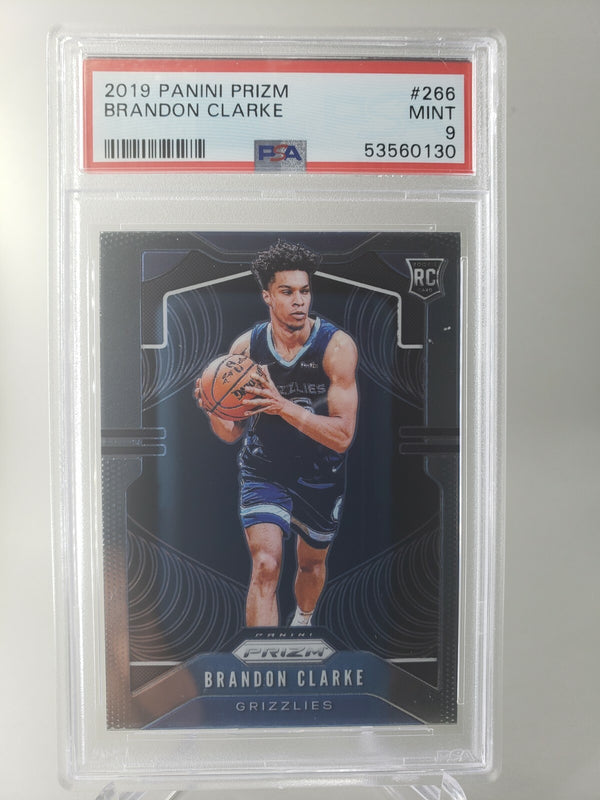 BRANDON CLARKE 2019 PANINI PRIZM #266 ROOKIE CARD PSA 9 MINT Grizzlies
