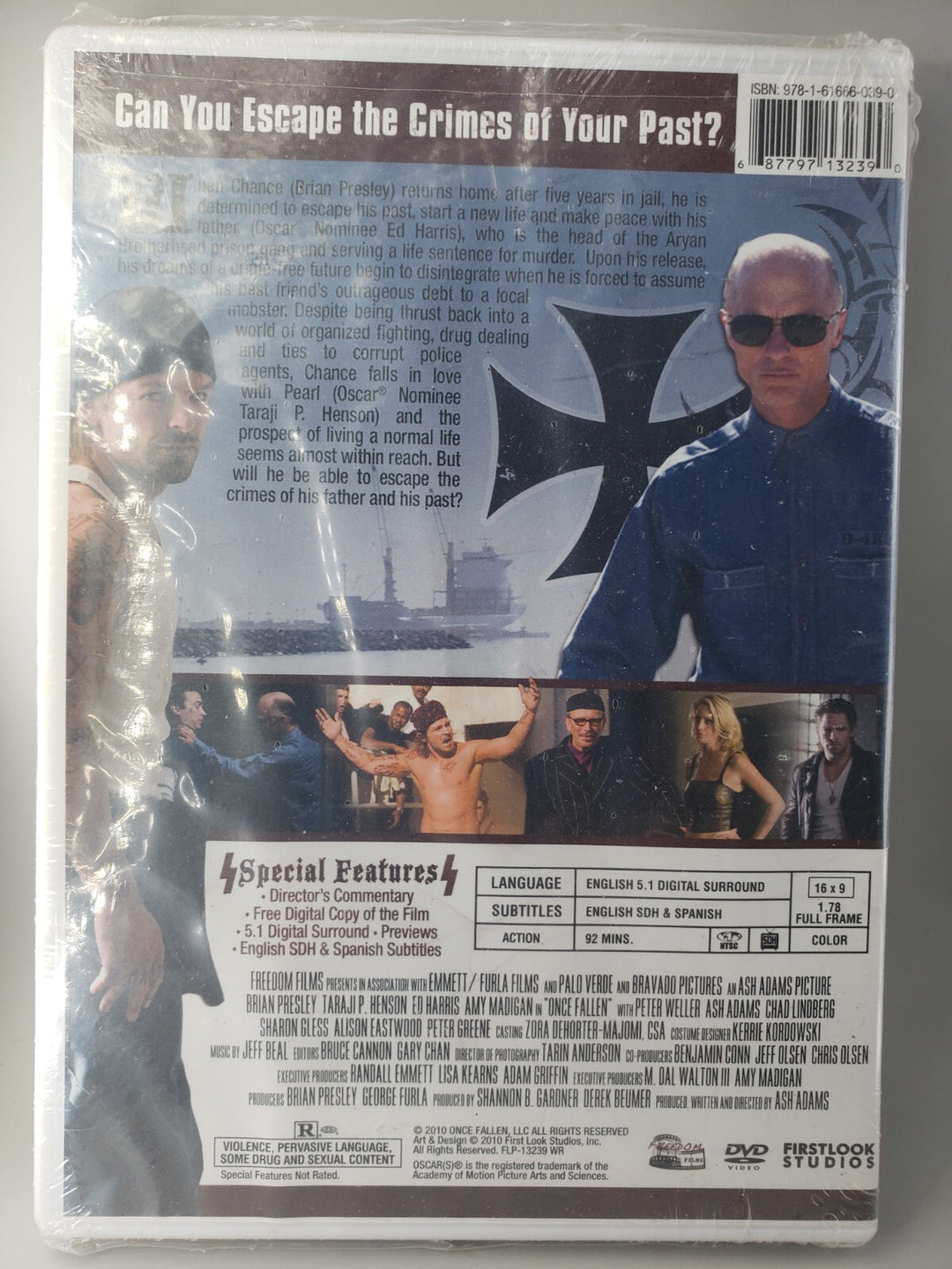 New Sealed Once Fallen (DVD, 2010) Brian Presley, Ed Harris, Taraji P. Henson