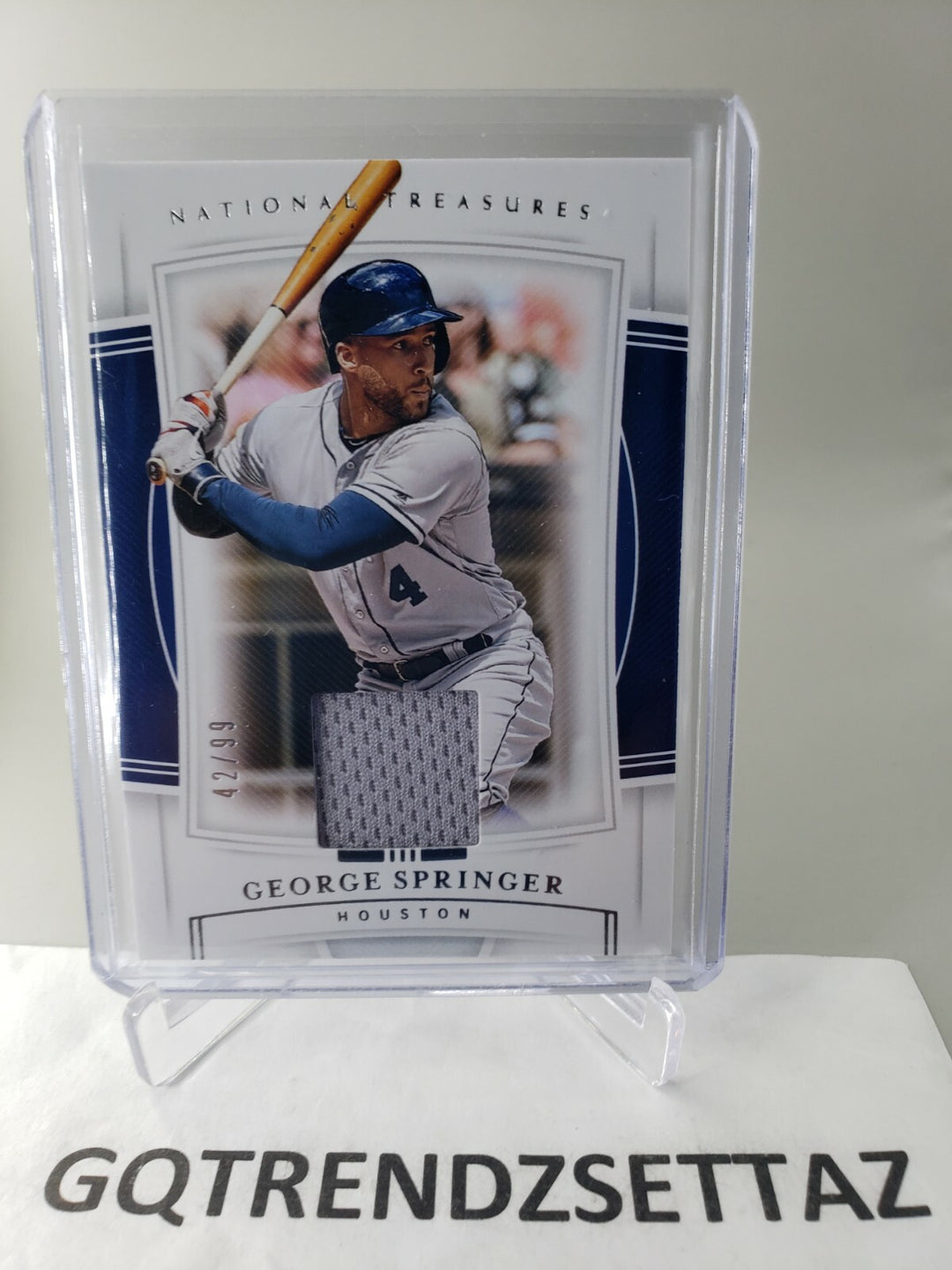 George Springer 2020 Panini National Treasures Jersey Relic /99 Houston