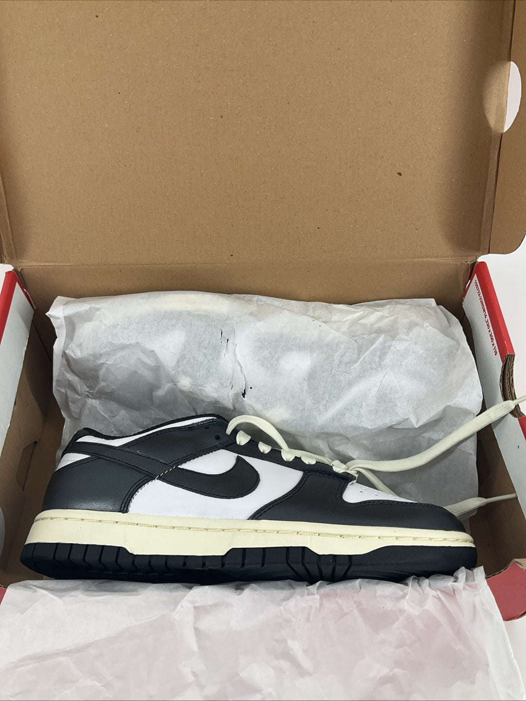 New Size 7.5 Women's Nike Dunk Low PRM Black White Off White FQ8899-100