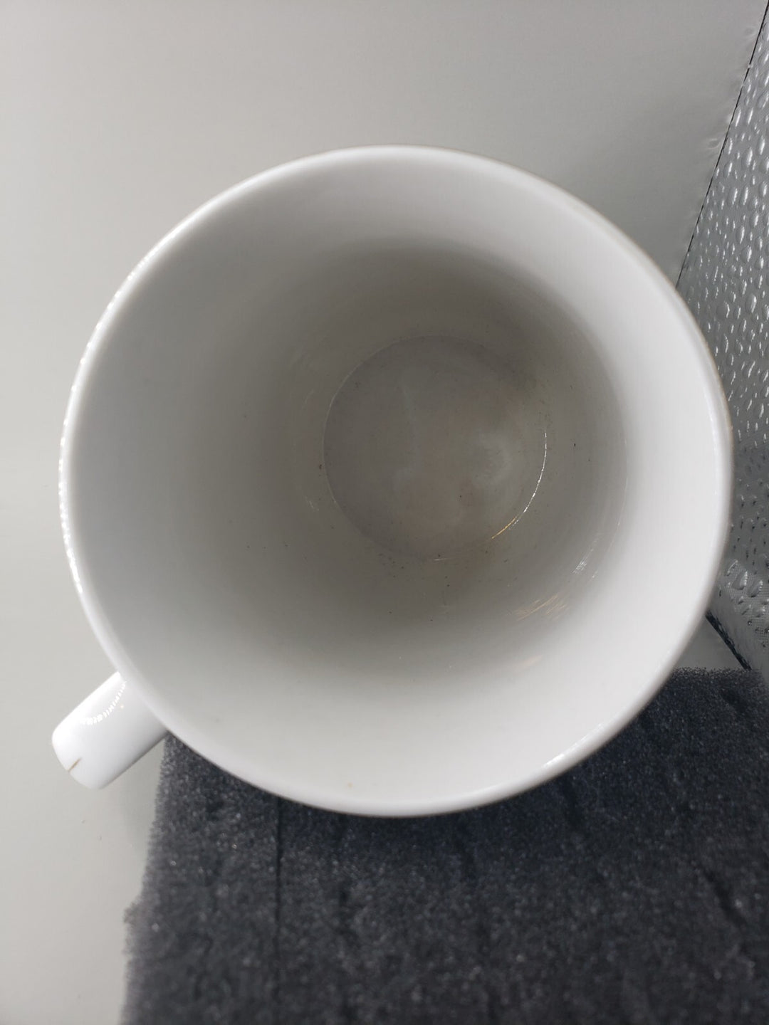 Vintage 1986 Norman Rockwell The First Day of School Coffee Mug Cup Gold Trim