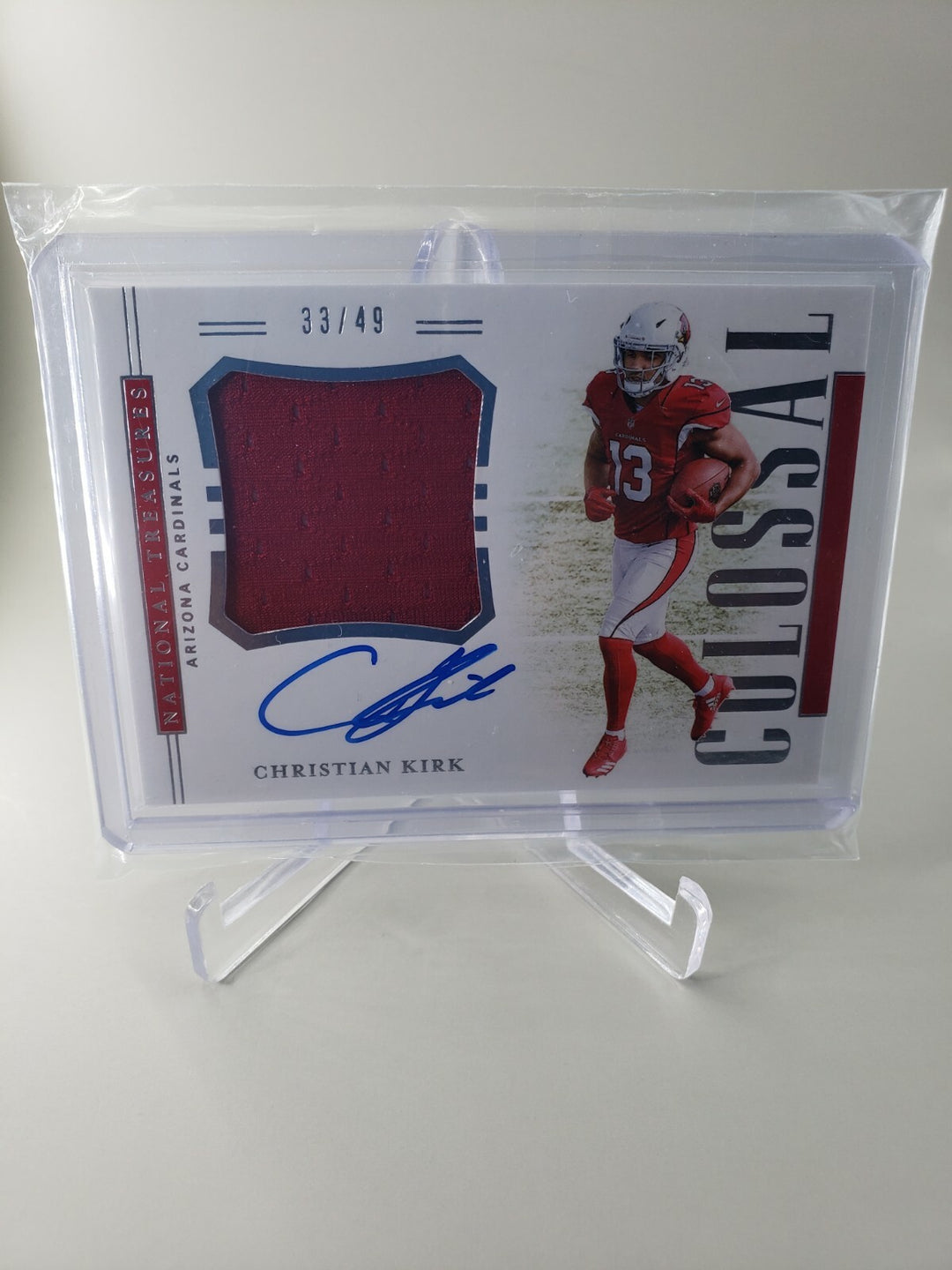 Christian Kirk 2018 National Treasures Colossal  RPA Rookie Patch Auto /49