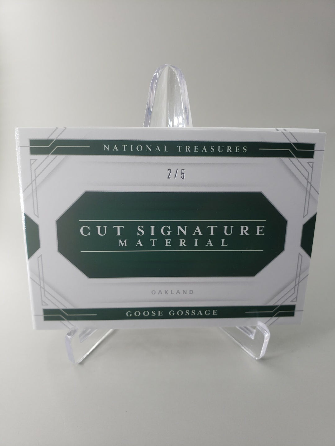 Goose Gossage 2020 National Treasures Cut Signature Material Auto /5 Oakland