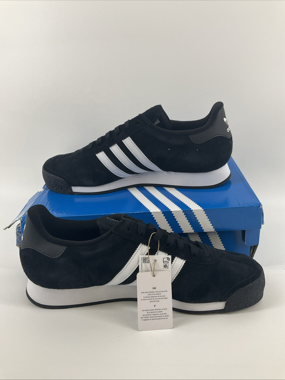 New Size 13 Men's Adidas Samoa Black  Damaged Box JR3778