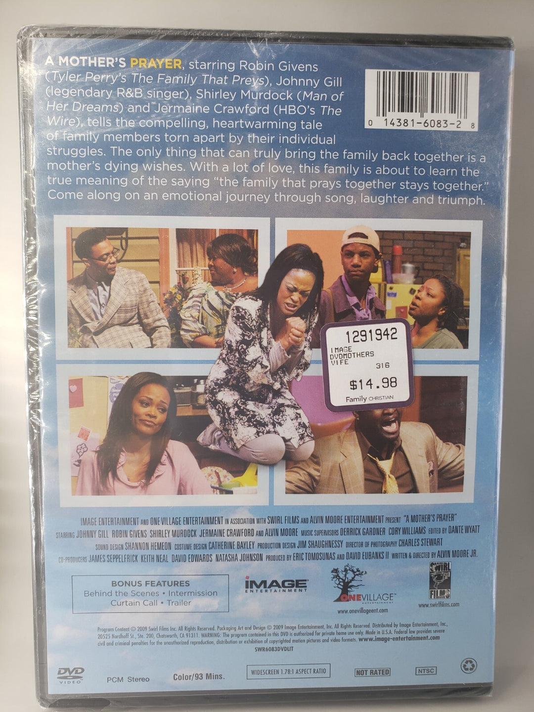 New Sealed A Mother’s Prayer (DVD, 2009) Johnny Gill Robin Givens Free Shipping