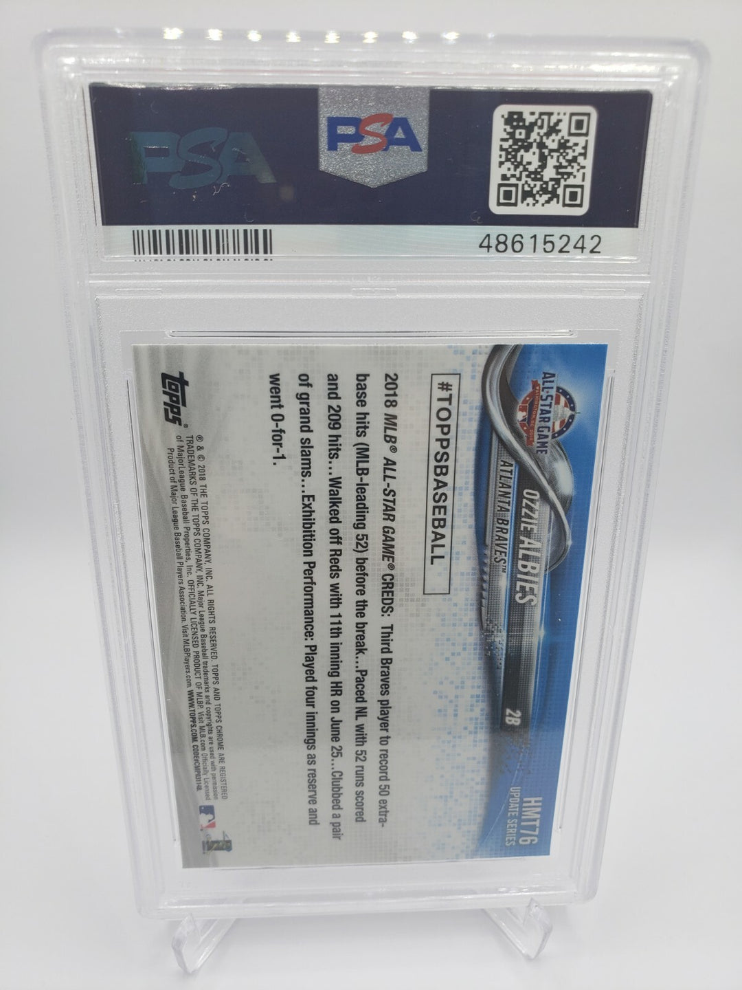 2018 Topps Chrome Update Ozzie Albies RC Rookie #HMT76 PSA 10 MINT BRAVES