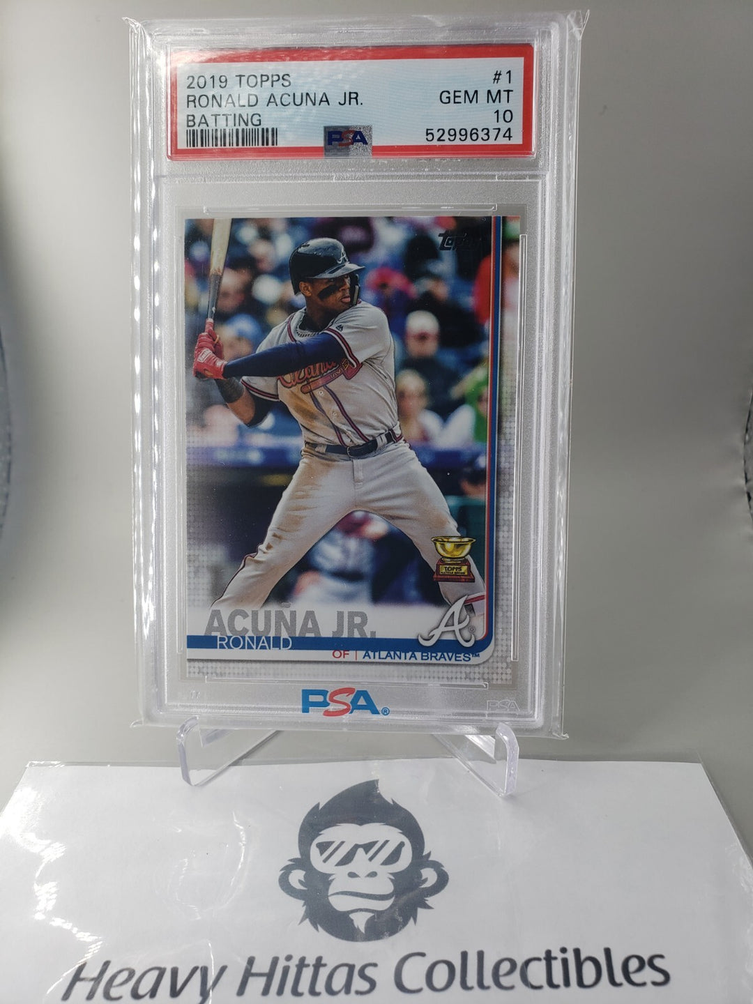 Ronald Acuna Jr. 2019 Topps #1 Series 1 Gold Cup Batting PSA 10 Atlanta Braves