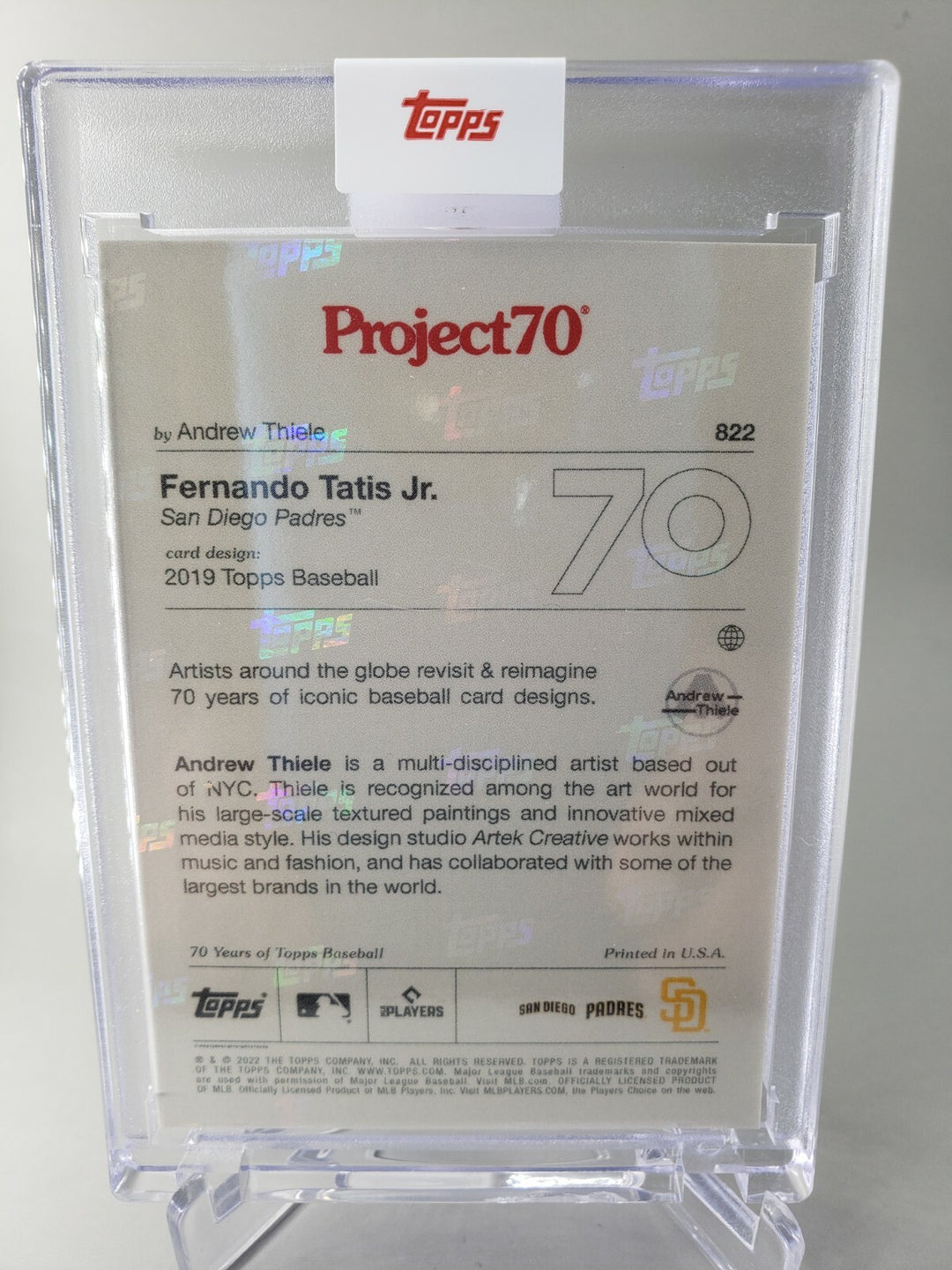 2021 Topps Project 70 #822 Fernando Tatis Jr. Andrew Thiele San Diego Padres