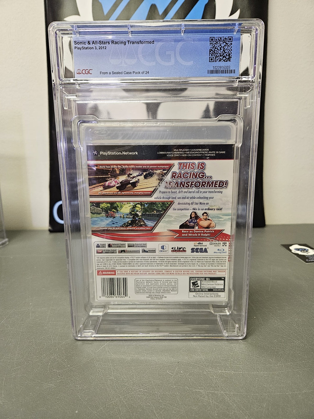 Graded Sonic All-Stars Racing Transformed PS3  CGC 9.8 A++ not WATA