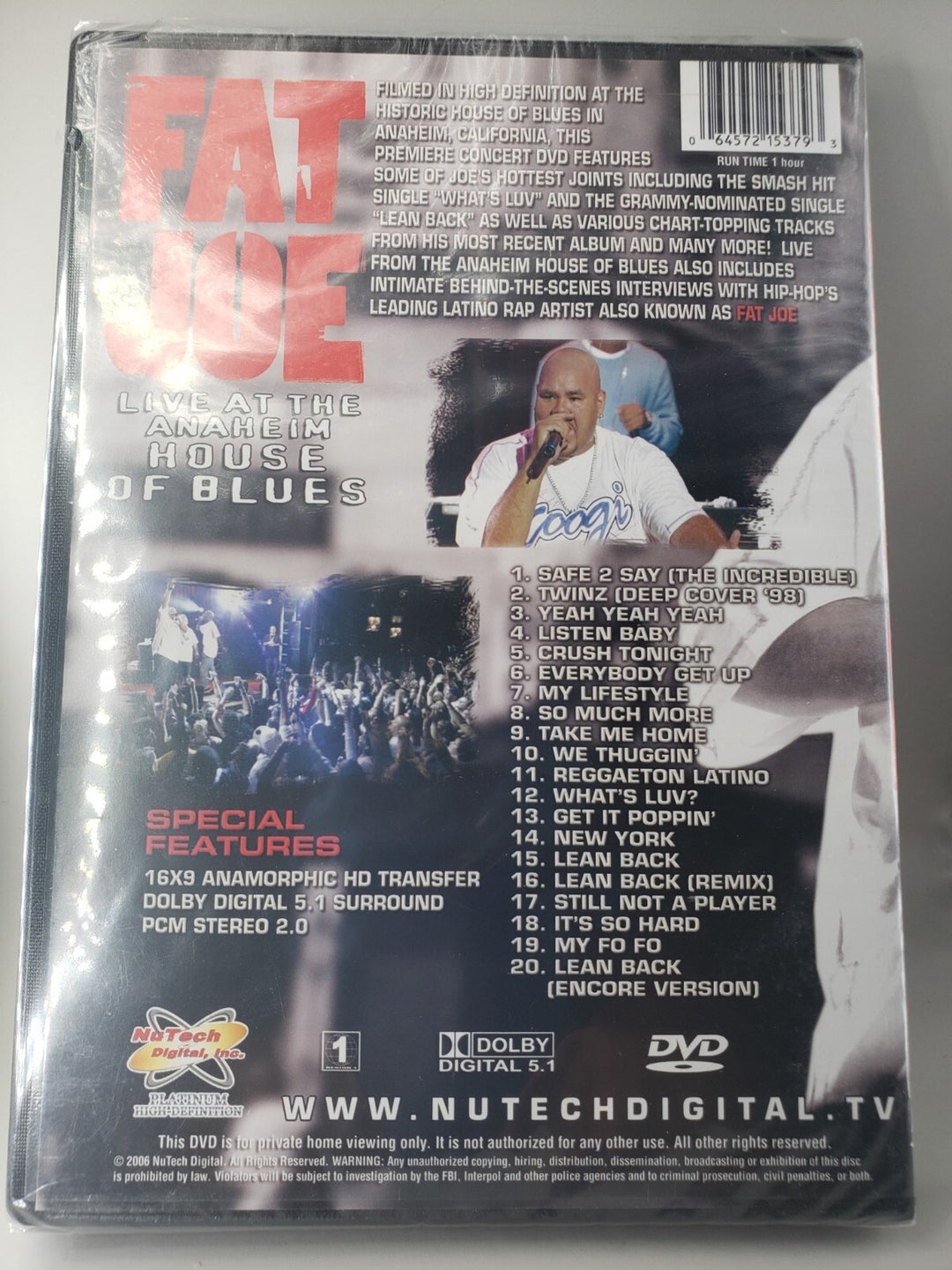 Brand New Factory Sealed Fat Joe - Live at the Anaheim House of Blues DVD