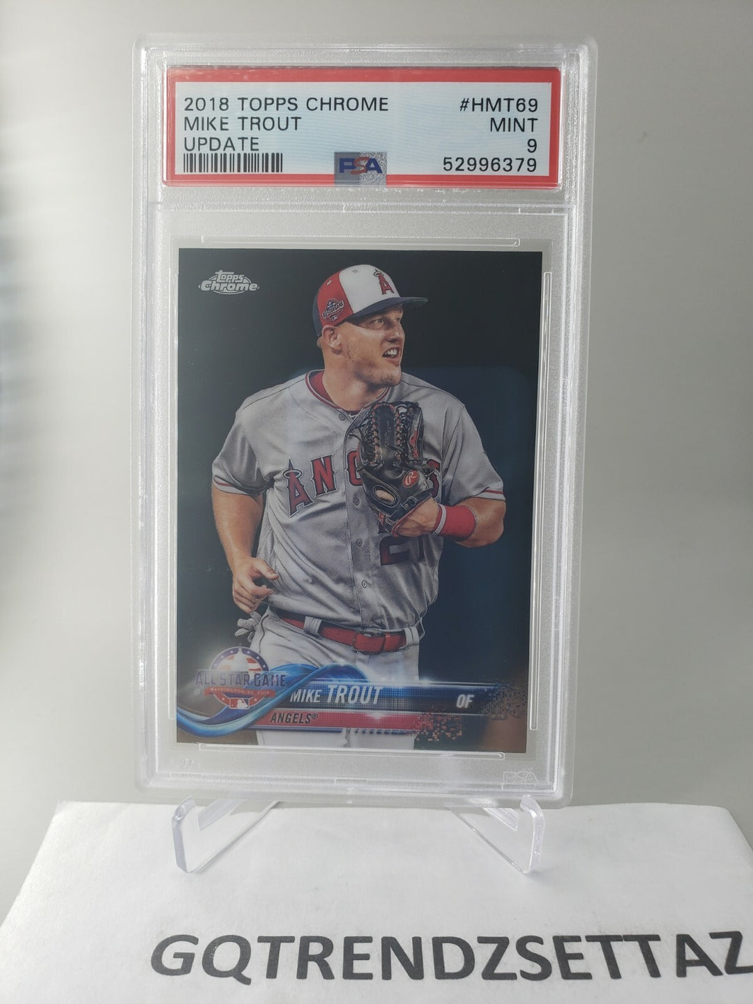 2018 Topps Chrome Update MIKE TROUT PSA 9 MINT #HMT69 ANGELS 