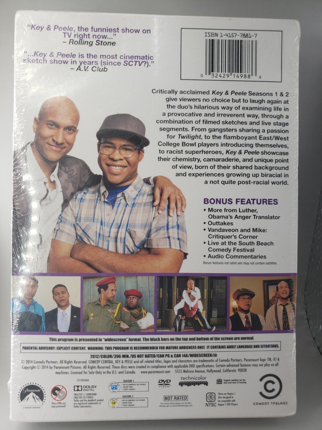 New Sealed Key and Peele: Seasons One and Two 1 2 (DVD, 2012) Comedy Central