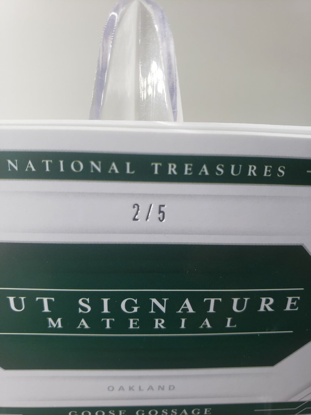 Goose Gossage 2020 National Treasures Cut Signature Material Auto /5 Oakland