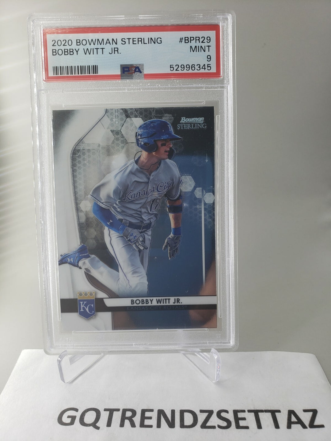 Bobby Witt Jr. 2020 Bowman Sterling PSA 9 Mint Kansas City Royals #BPR29