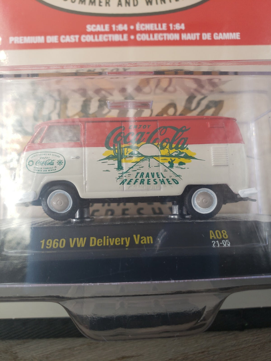 NEW 2021 M2 Machines COCA COLA COKE 1960 VW DELIVERY VAN BUS A08 21-05 LE 9,600