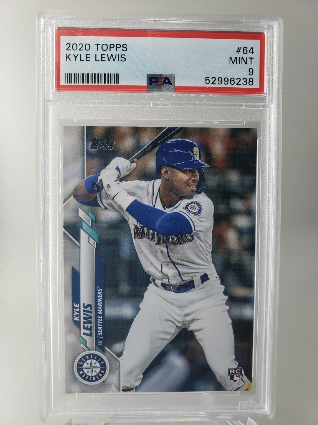 2020 Topps Series 1 Kyle Lewis Rookie RC #64 PSA 9 Seattle Mariners ROY 2020