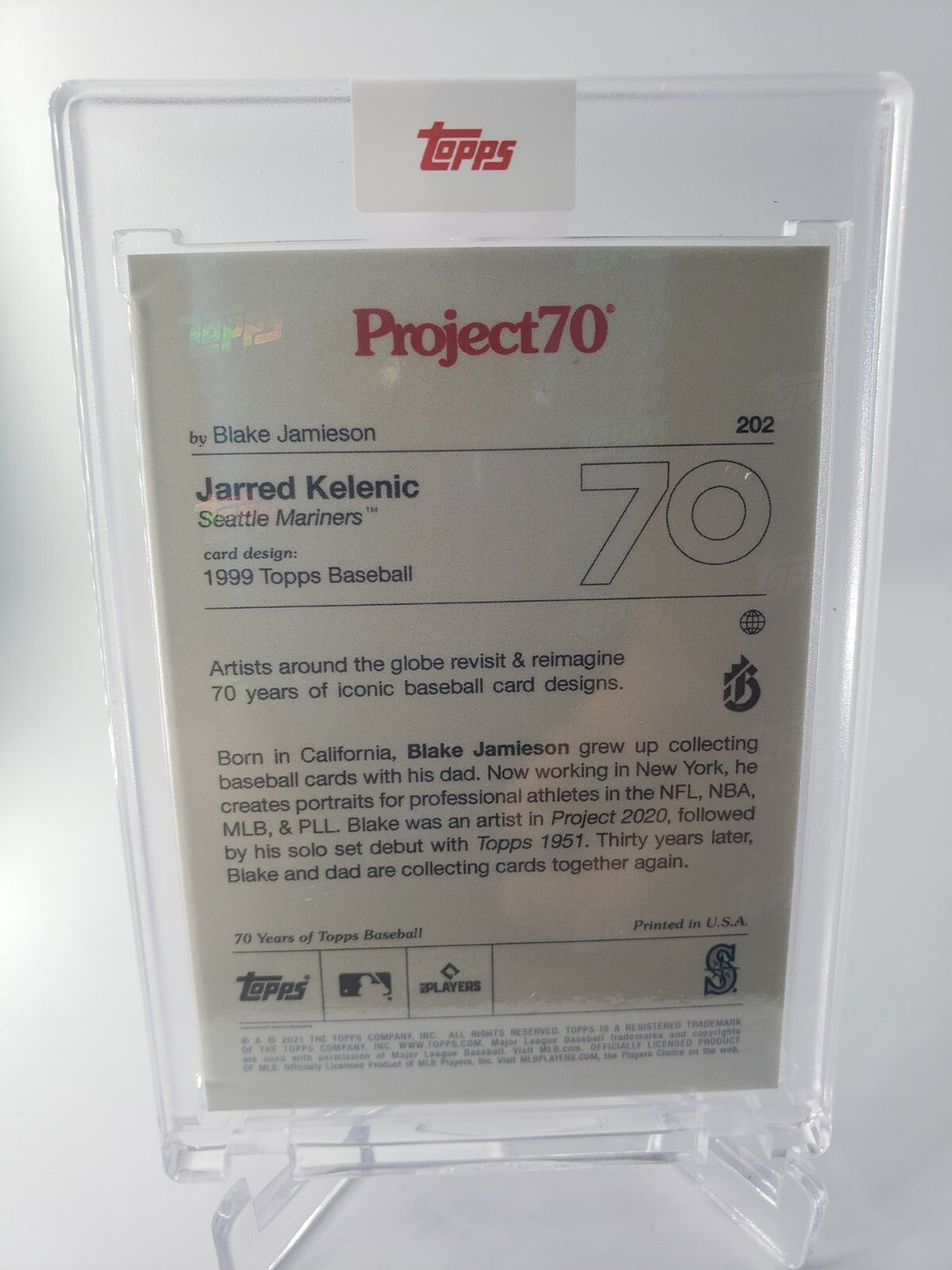 Topps Project 70 Blake Jamieson JARRED KELENIC RC Mariners Art Card 202 Rookie