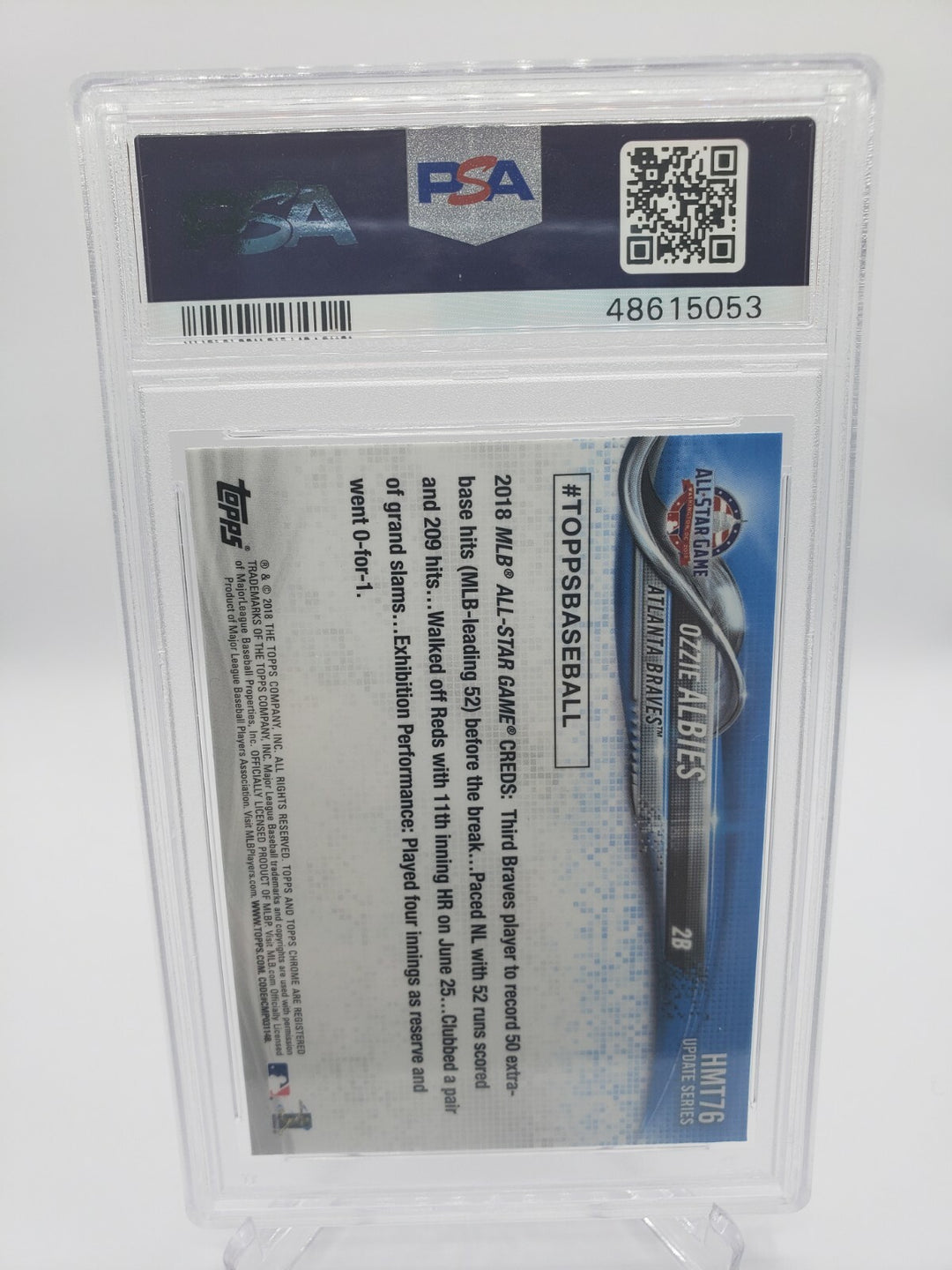 2018 Topps Chrome Update Ozzie Albies RC Rookie #HMT76 PSA 10 MINT BRAVES