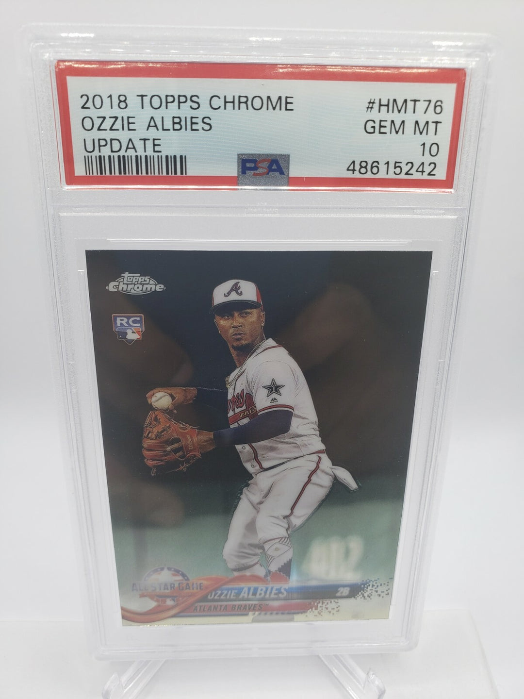 2018 Topps Chrome Update Ozzie Albies RC Rookie #HMT76 PSA 10 MINT BRAVES