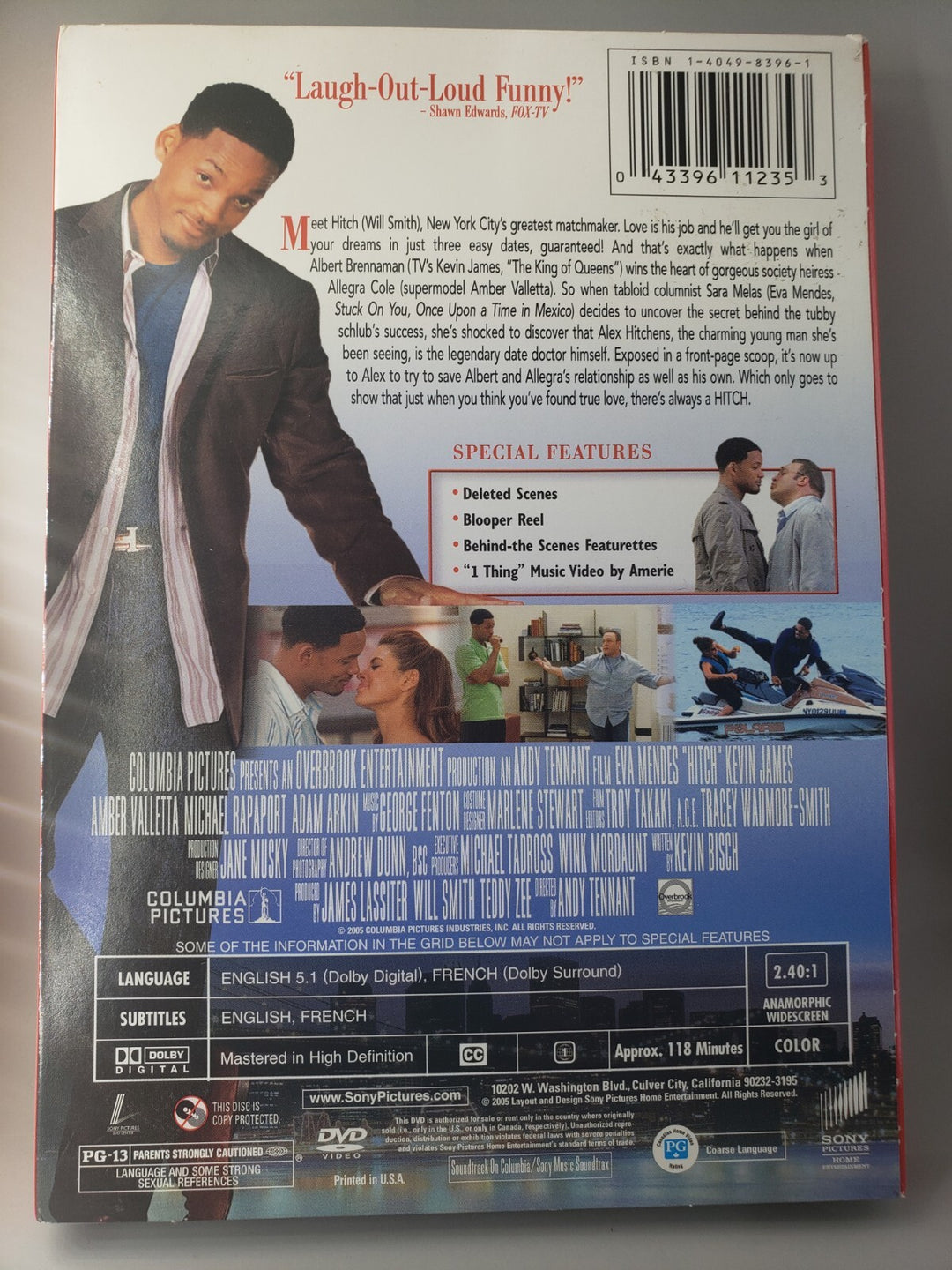 New Sealed Hitch DVD, 2005 Widescreen Will Smith Eva Mendes