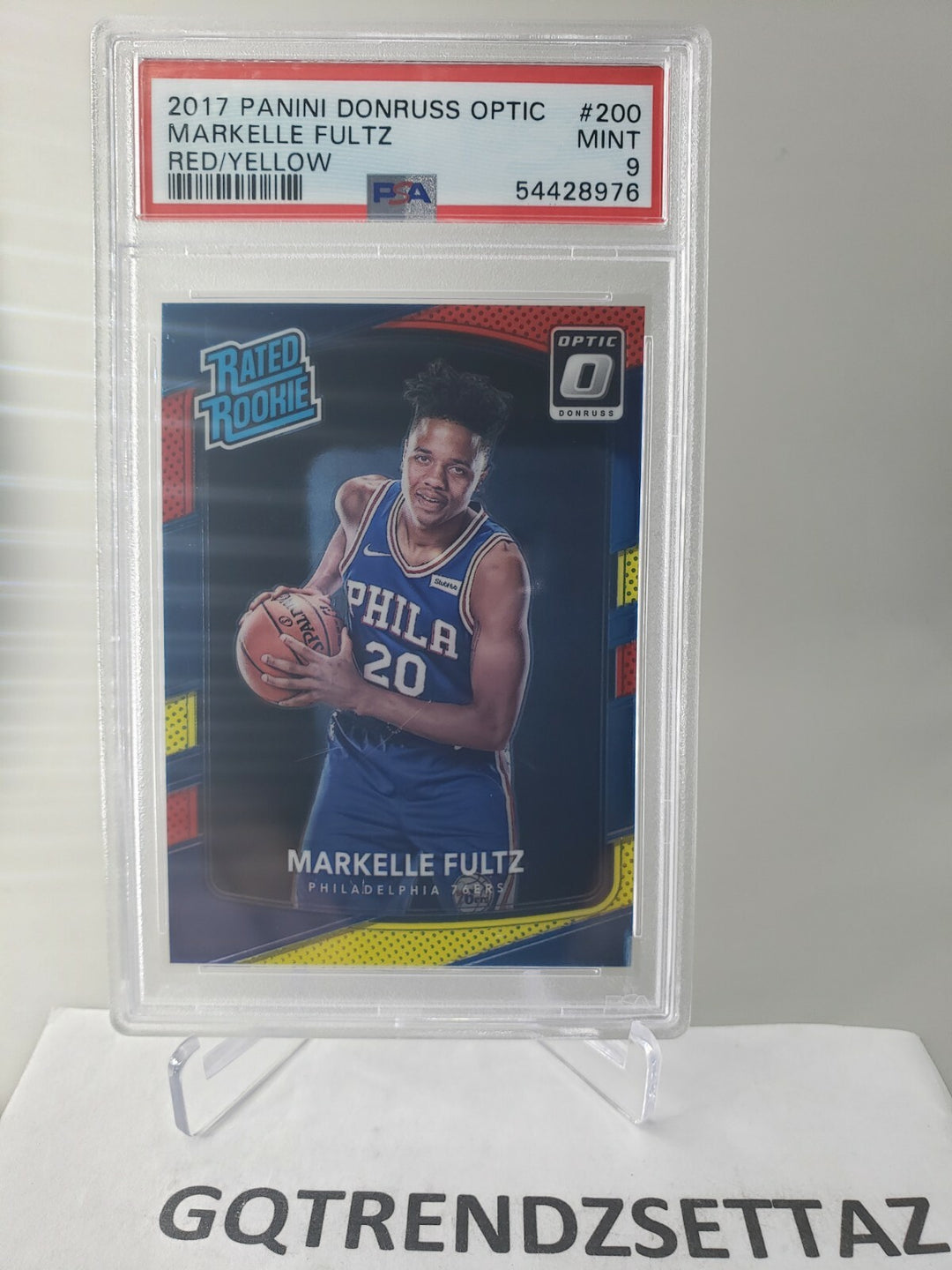 Markelle Fultz 2017 Panini Donruss Optic Rated Rookie Red Yellow PSA 9