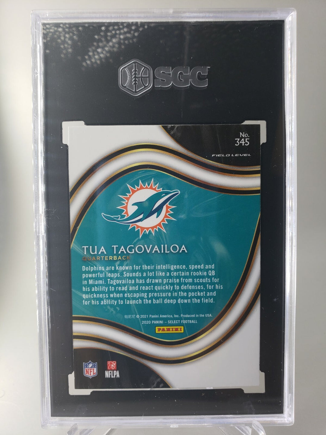 TUA TAGOVAILOA 2020-21 Panini Select  Field Level SGC 9.5 Rookie Dolphins #345