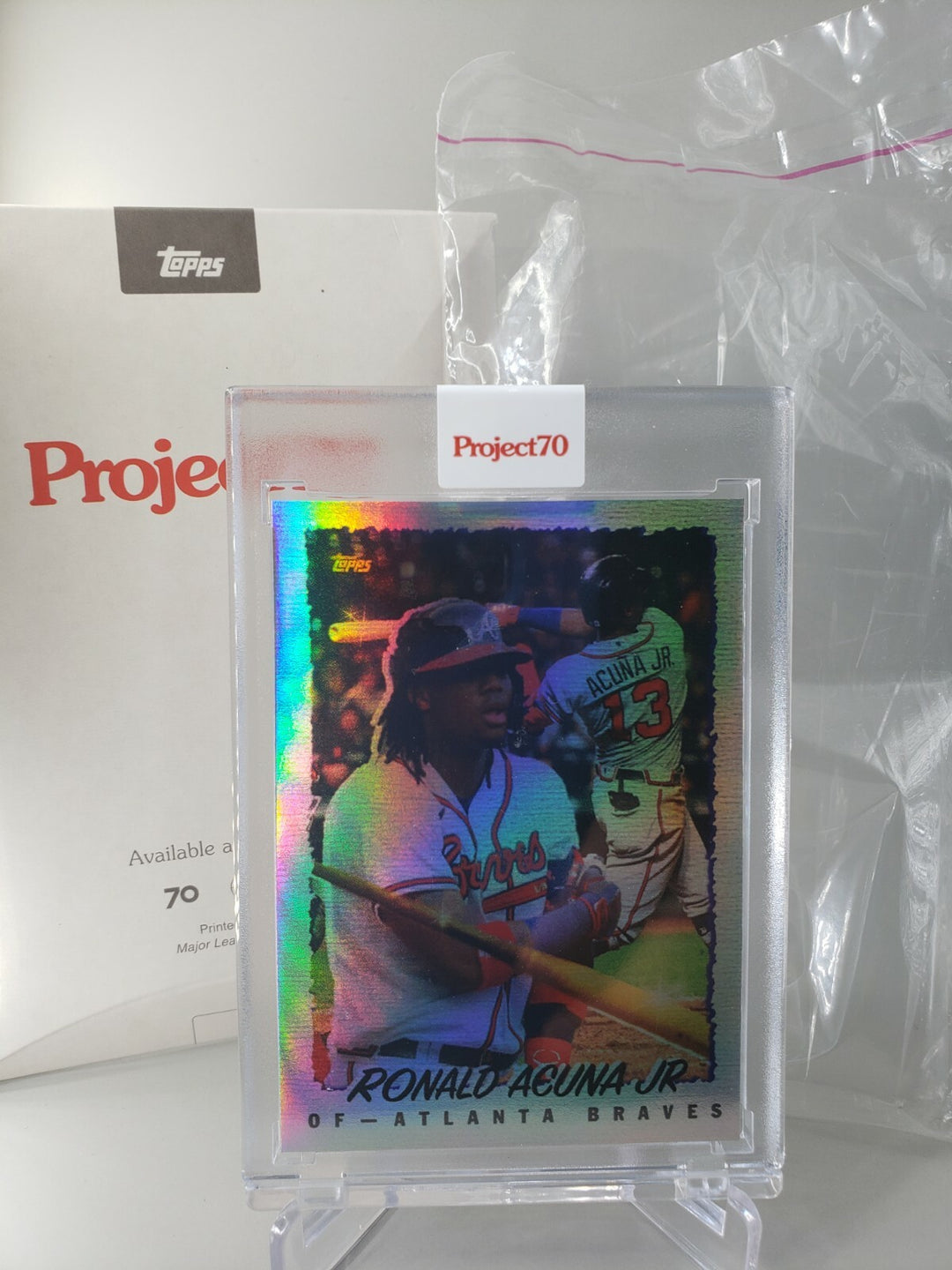 2021 Topps Project 70 #790 Ronald Acuna by Infinite Archives Rainbow Foil /70