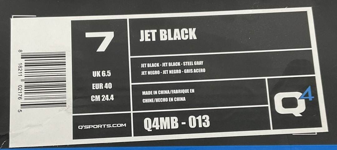 New Size 7 Men Q4 Jet Black Blue Q4MB-013
