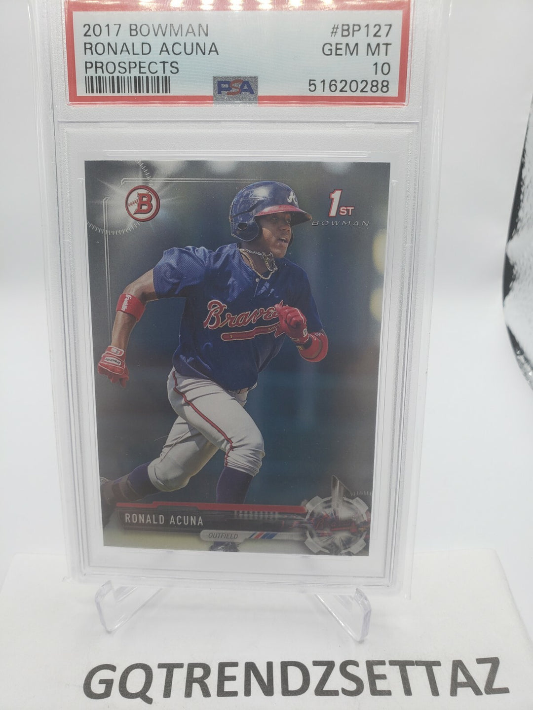 2017 Bowman Prospects Ronald Acuna Jr Rookie RC #BP127 PSA 10 1st Bowman 
